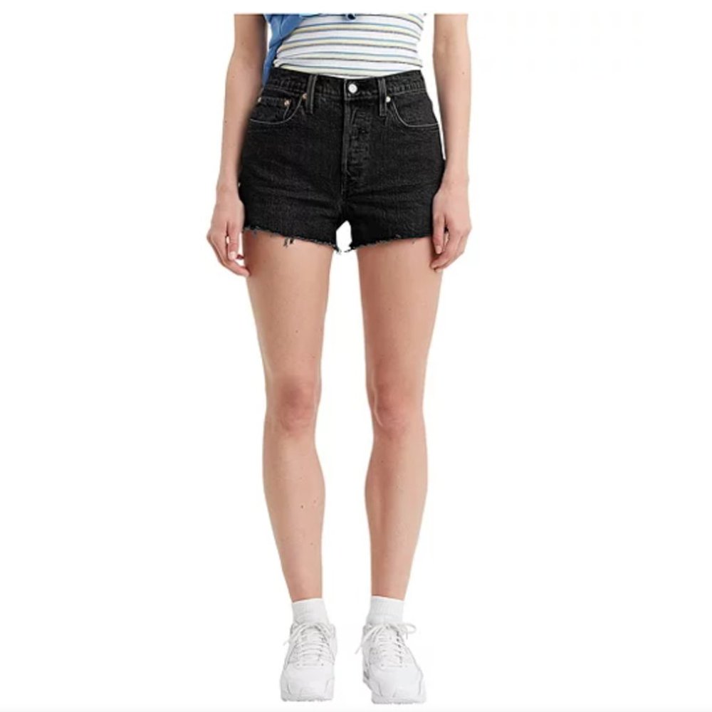 Levi's Women's 501 Original Black Denim Shorts - Size 27